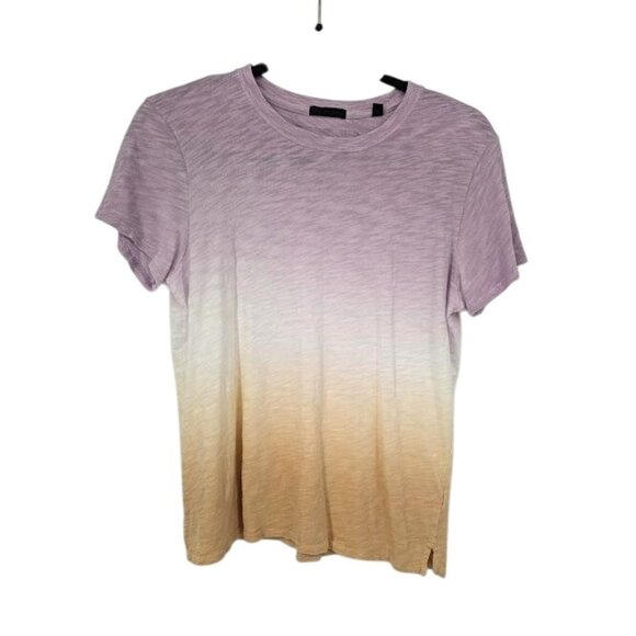 ATM T Shirt Women Size L Ombre Dip Dye Slub Cotton Minimalist Basics Athleisure - Picture 1 of 8